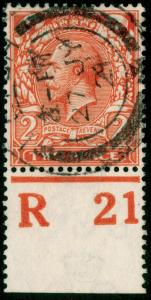 SG368, 2d orange, DIE I, FINE USED, CDS. CONTROL R21.