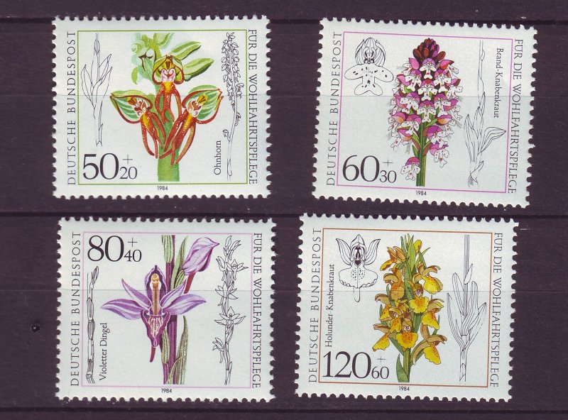 J24578 JLstamps 1984 germany set mnh #b623-6 flowers