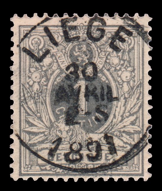 BELGIUM STAMP 1884 - 1885. SCOTT # 50. USED.