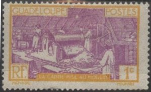 Guadeloupe 96 (mh) 1c sugar mill, yel & vio (1928)