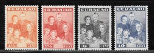 Netherlands Antilles Scott 170-73 Unused LHOG - 1943 Royal Family - SCV $3.50