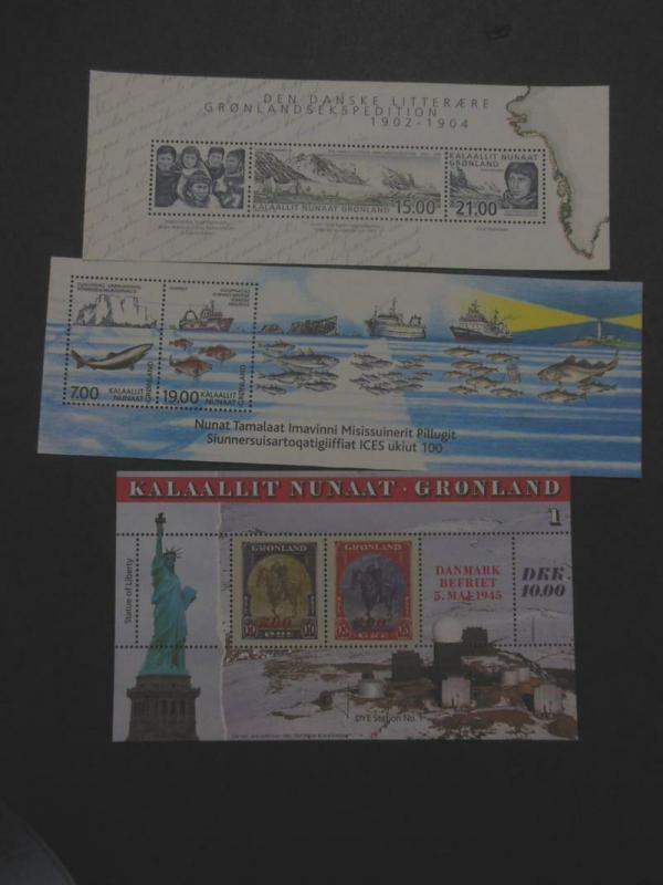 EDW1949SELL : GREENLAND 9 different S/Ss between 1995-2005. All VFMNH. Cat $80