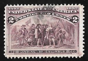 231 2 cent Violet, Columbia Issue Stamp used F