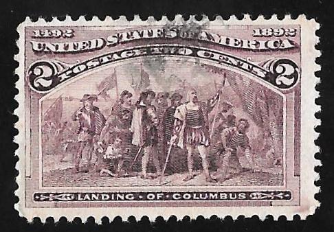231 2 cent Violet, Columbia Issue Stamp used F