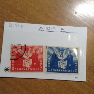 German Dem. republic ; DDR # 80-81  Used