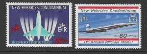 NEW HEBRIDES SG133/4 1965 ANGLO FRENCH PROJECT  MNH