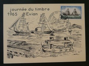 paquebot steamboat postal history ship line to Brazil maximum card 1965 (3)