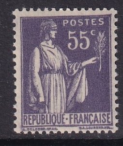 France  #268  MH  1937  Peace with olive branch 55c