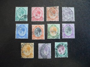 Stamps - South Africa - Scott# 2-7,9-13 - Used Part Set of 11 Stamps