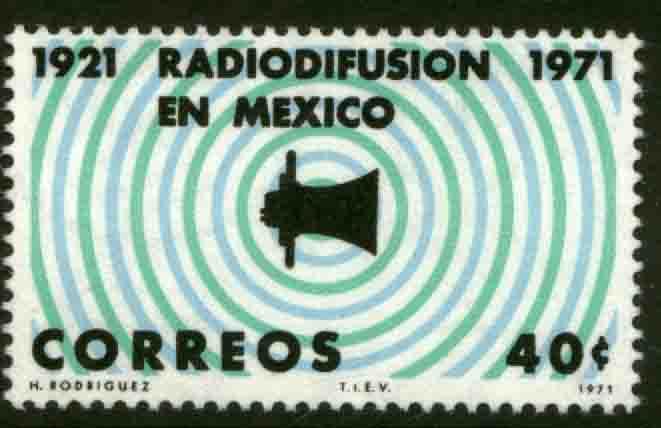 MEXICO 1034 50th Anniv 1st radio broadcast in Lat Amer MINT, NH. VF.