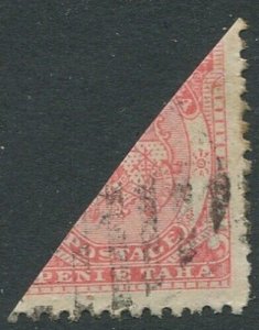 Tonga 1892 SG10 1d Coat of Arms bisected probably faked 10b FU