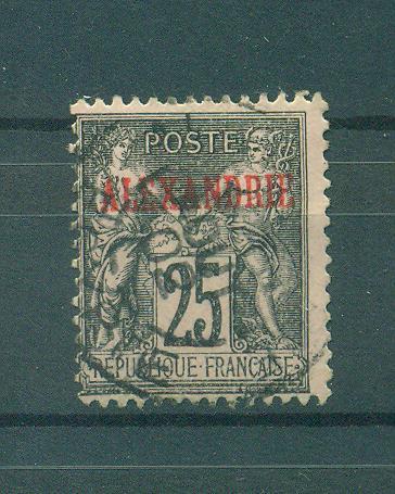 French Offices Egypt Alexandria sc# 9 used cat val $4.25