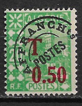 1944 Algeria J27 Postage Due 50c issued only precancelled NG