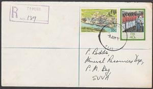 FIJI 1986 local registered cover TAVUKI to Suva............................54490