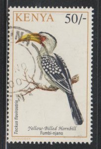 KENYA,  50sh Yellow-billed hornbill (SC# 608) Used