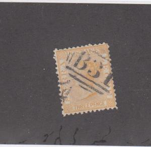 SIERRA LEONE # 8a  3p  QUEEN VICTORIA  #B31 CANCEL ORANGE