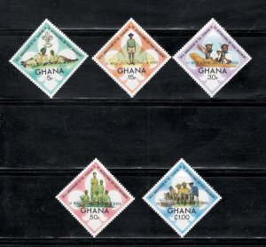 Ghana 1973 World Scouting Conference in Africa Overprint Scott # 484 - 488 MNH