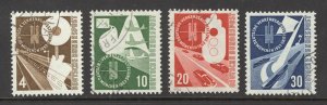Germany Sc# 698-701 Used 1953 Train and Hand Signal