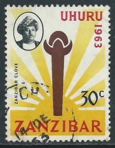 Zanzibar, Sc #281, 30c Used