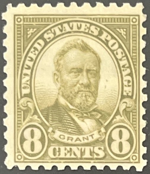 Scott #589 1926 8¢ Ulysses S. Grant rotary perf. 10 MNH OG