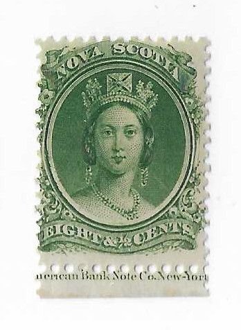 Nova Scotia Sc #11 8 1/2c with bottom imprint  OG VF