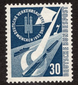 Sc# 701 - Germany - 1953 Exhibition of Transport - Used  VF - superfleas - cv$16