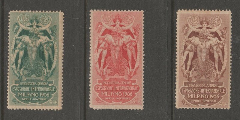 Cinderella or revenue Stamps 6-19-21- Italy gum mint- nice 1906 Milano