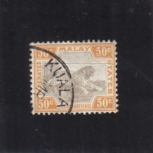 Malaya Federated States: Sc #25,Used, Crease (35536)