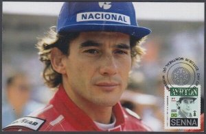 CANADA # 2995.1 -FORMULA 1 AYRTON SENNA POSTAGE STAMP on SUPERB POSTCARD #1