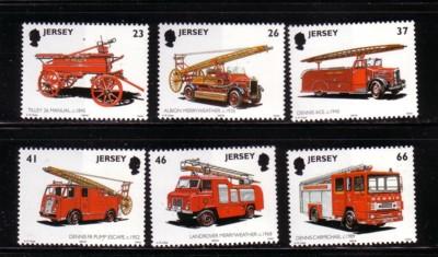 Jersey  Sc 1005-10 2001 Fire Engines stamp set mint NH