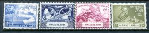 Swaziland 50-53, MNH, UPU-75 1949 Plane Ship Hemisphere Globe. 