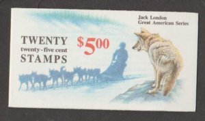 U.S.  Scott #2182a BK150 Jack London Stamp - Mint NH Booklet