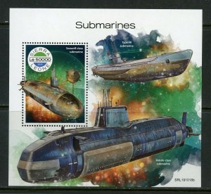 SIERRA LEONE 2019 SUBMARINES SOUVENIR SHEET MINT NEVER HINGED