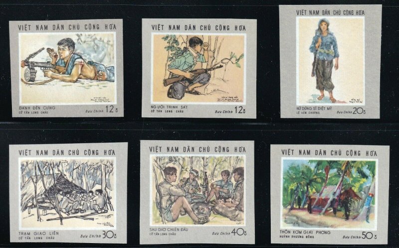 North Viet Nam - 1969 - Sc 546 - 551  - Scenes of War - Imperforation - MNH