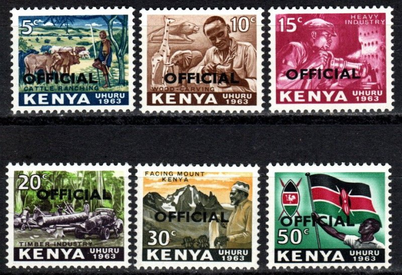 Kenya #O1-O6   MNH CV $5.15 (P675)