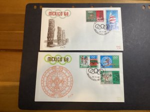 ICOLLECTZONE  Belgium FDC Lot Mexico Olympics   (A400-BelFDC14)