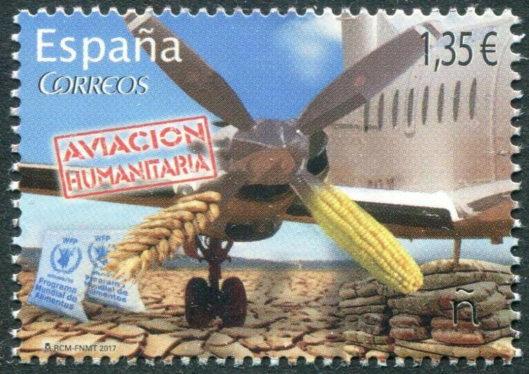 HERRICKSTAMP NEW ISSUES SPAIN Sc.# 4189 Humanitarian Aviation