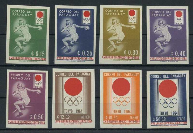 1964 Paraguay 1273-1280b 1964 Olympic Games in Tokio 25,00 €