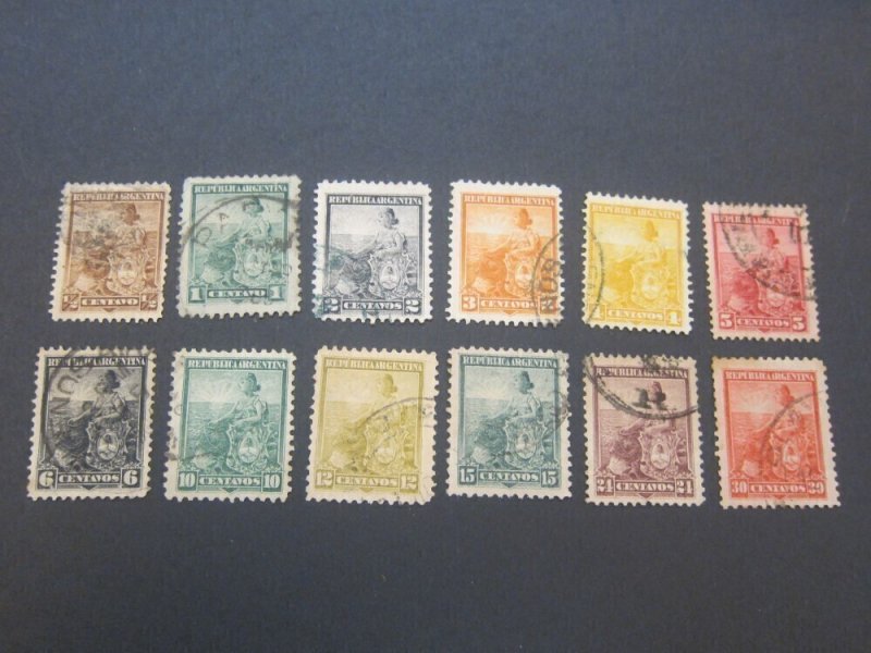 Argentina 1899 Sc 122-9,131-2,35,37 FU
