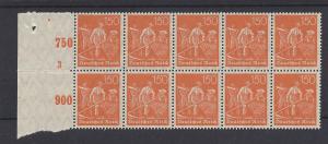 Germany, 148, Farmers Side Margin Block(8),**MNH**