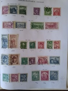 collection on pages Czechoslovakia 1918-36 CV $74