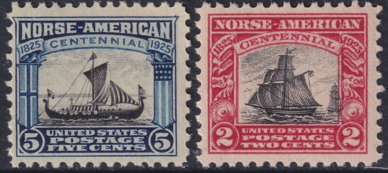 Sc# 620 / 621 U.S. 1925 Norse-American complete set MNH CV $25.00 stk #2