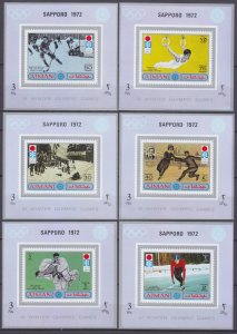 1971 Ajman 762/Bb-767/Bb Lux 1972 Olympic Games in Sapporo 24,00 €