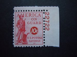1941 #PS11-PS14 Postal Savings Stamp Plate # Singles  MNH OG VF #3a