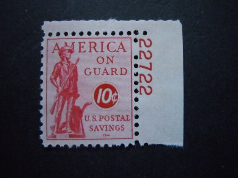 1941 #PS11-PS14 Postal Savings Stamp Plate # Singles  MNH OG VF #3a