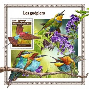 Togo - 2017 Bee-eater Birds - Stamp Souvenir Sheet - TG17613b