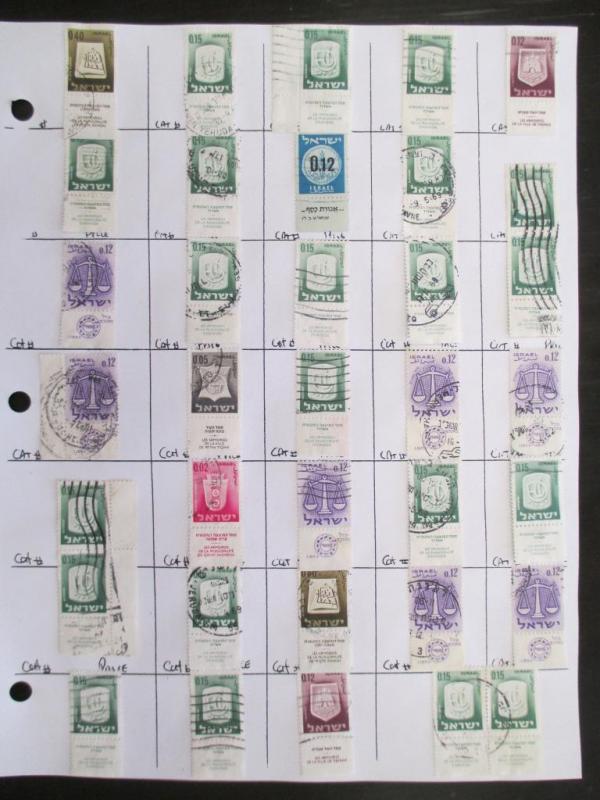 ~175 Israel With Tabs Hinged On Pages- Unchecked - As Received - See Scans (F34)