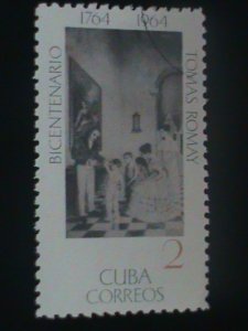 ​CUBA-1964-SC#928-TOMAS ROMAY-1ST VACCINATION AGAINST SMALL POX-VF-61-YEARS OLD