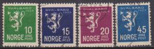 Norway #111-4 F-VF Used CV $31.75 (16613)  