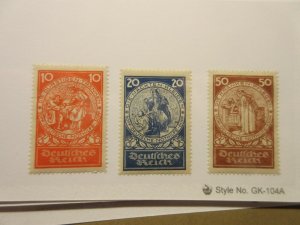 GERMANY  Scott  B9, B10 & B11  MH  LotH  Cat $30
